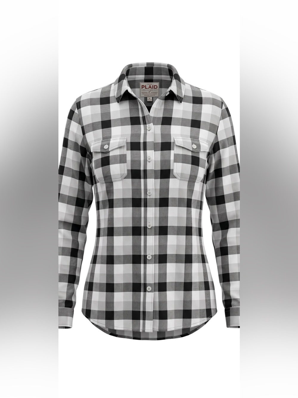 Old Navy Black and White Plaid Shirt